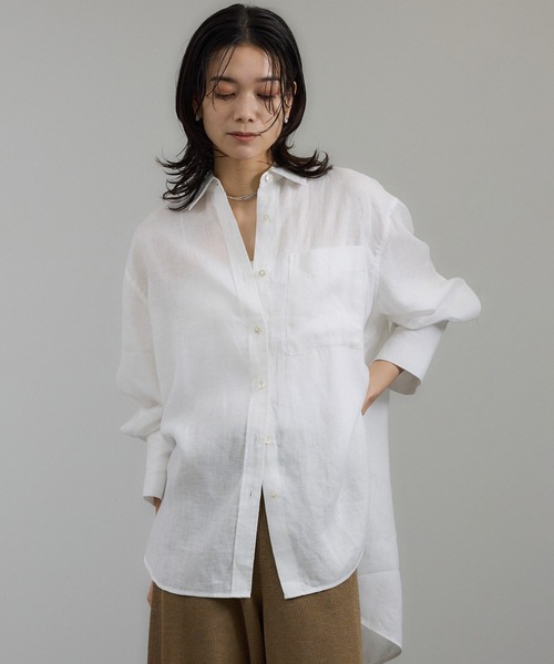 「SALON adam et rope'」 長袖シャツ FREE オフホワイト レディース
