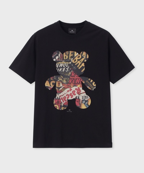 すぐ届く【Paul Smith】\"Collaged Bear\" Tシャツ PS Paul Smith tシャツ “Collaged Bear” Tシャツ「252551 011R