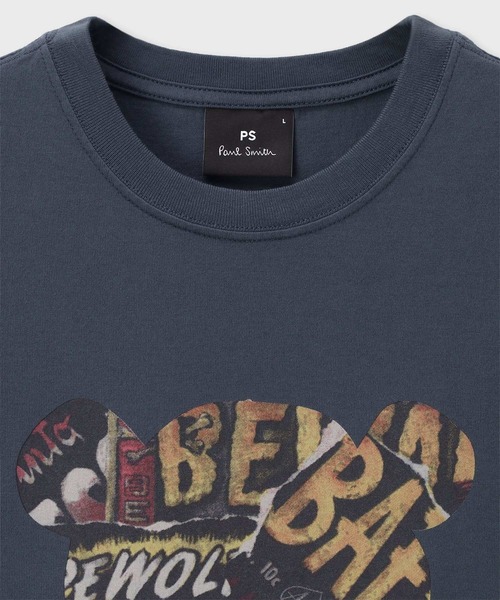 国内即発/すぐ届く/Paul Smith コラージュ ベア Tシャツ レア柄 PS Paul Smith tシャツ “Collaged Bear” Tシャツ「252551 011R