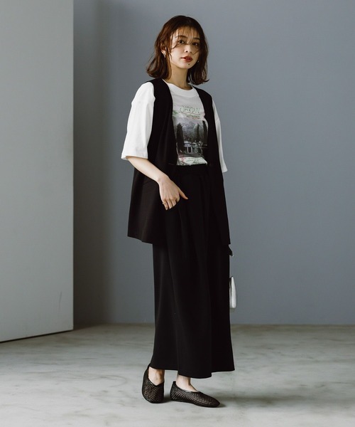 ベスト ジレ リネンライクジレ レディース Bou Jeloud ベスト ジレ リネンライクジレ レディース