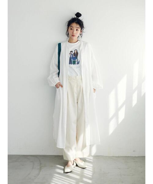 「CRAFT STANDARD BOUTIQUE」 長袖ワンピース FREE オフホワイト レディース_画像8