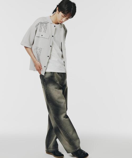 tk.TAKEO KIKUCHI パンツ バレルシルエットパンツ（デニム＆カラー