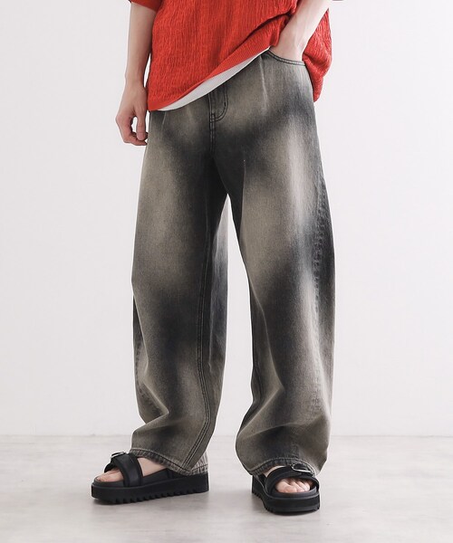 tk.TAKEO KIKUCHI パンツ バレルシルエットパンツ（デニム＆カラー