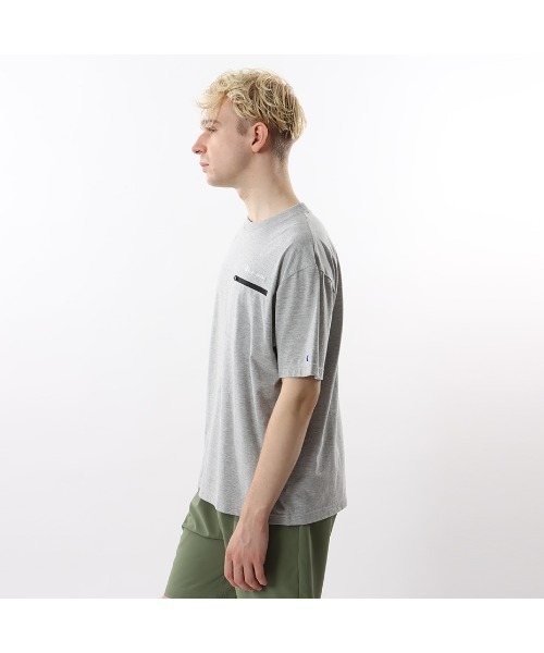 「Champion」 半袖Tシャツ X-LARGE グレー メンズ