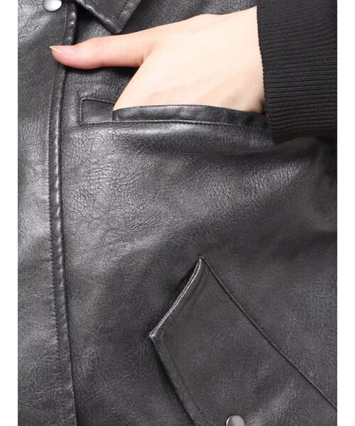 EMODA（エモダ） ブルゾン アウター ヴィンテージフェイクレザー