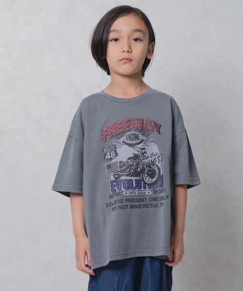 SHISKY（シスキー） tシャツ ピグメント染め オーバーサイズ プリント