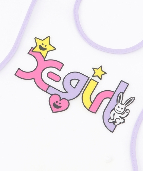 スタイ・よだれかけ yui X-girl Stages スタイ よだれかけ ロゴ＆キャラクターお食事