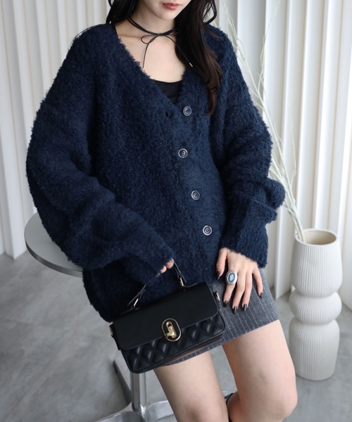 YENNA カーディガン 「テディベアカーディガン/プルオーバー」シャギー