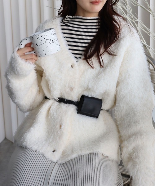 YENNA カーディガン 「テディベアカーディガン/プルオーバー」シャギー