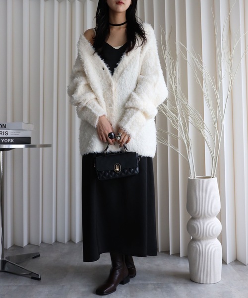 YENNA カーディガン 「テディベアカーディガン/プルオーバー」シャギー