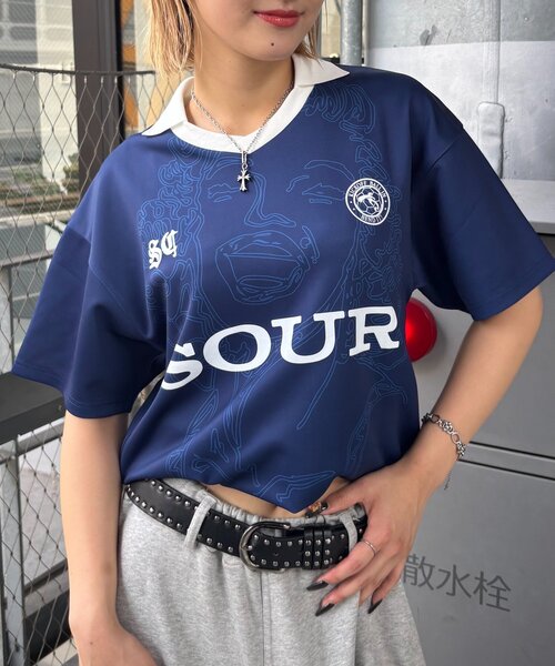 tシャツ 「SOUR CREAM/サワークリーム」モンローサッカーユニフォームTEE レディース メンズ