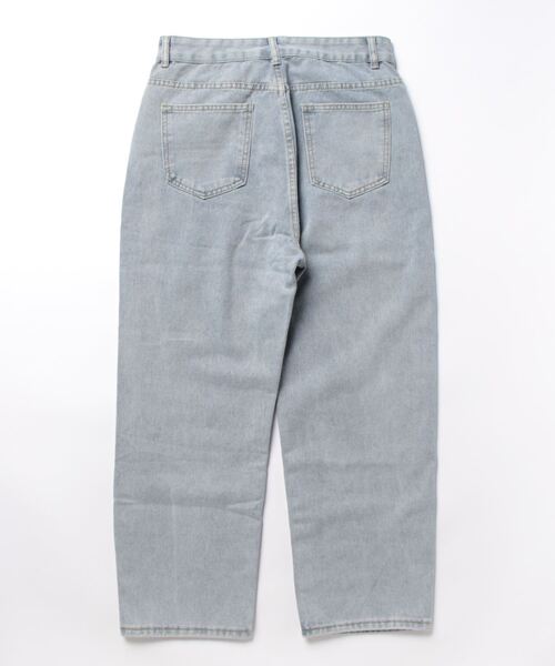 「REBALANCE」 デニムパンツ LARGE ホワイト メンズ