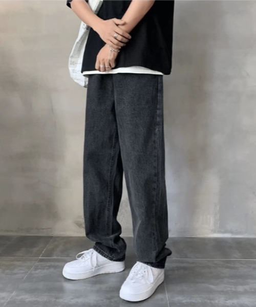 「REBALANCE」 デニムパンツ LARGE ホワイト メンズ