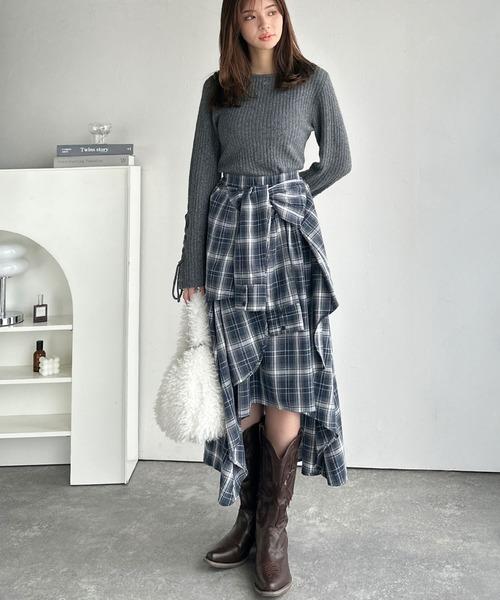 mily bilet スカート 「mily bilet」旬のレイヤード風スタイルが