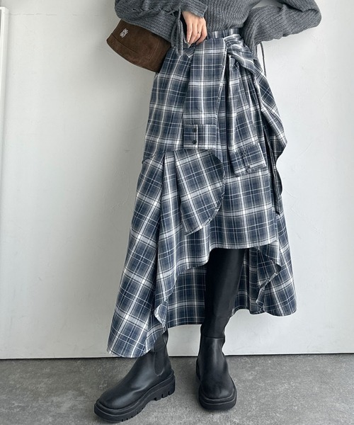 mily bilet スカート 「mily bilet」旬のレイヤード風スタイルが
