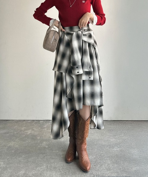 mily bilet スカート 「mily bilet」旬のレイヤード風スタイルが
