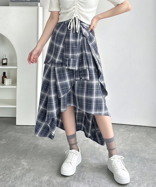 mily bilet スカート 「mily bilet」旬のレイヤード風スタイルが