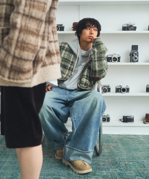 Elanque カーディガン checked cardigan / チェックカーディガン 
