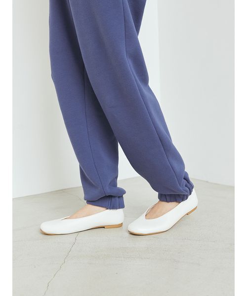 パジャマ ルームウェア 「UNISEX」裏毛ワンポイントロングパンツ レディース | gelato pique | 08