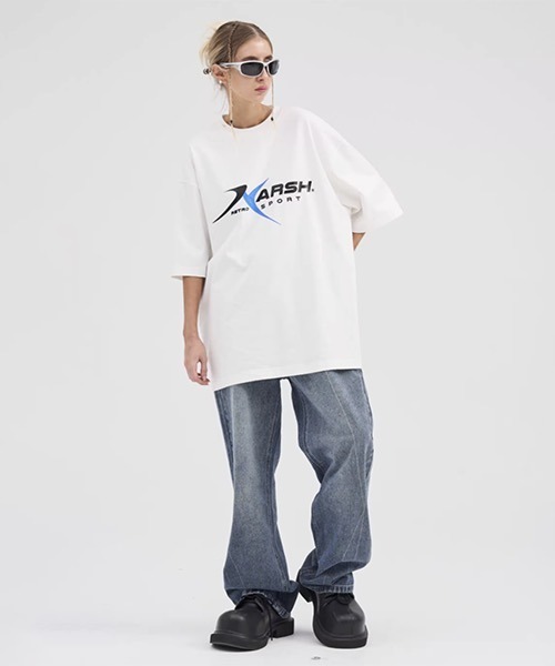 「HARSH AND CRUEL」 半袖Tシャツ X-LARGE ブラック メンズ_画像8