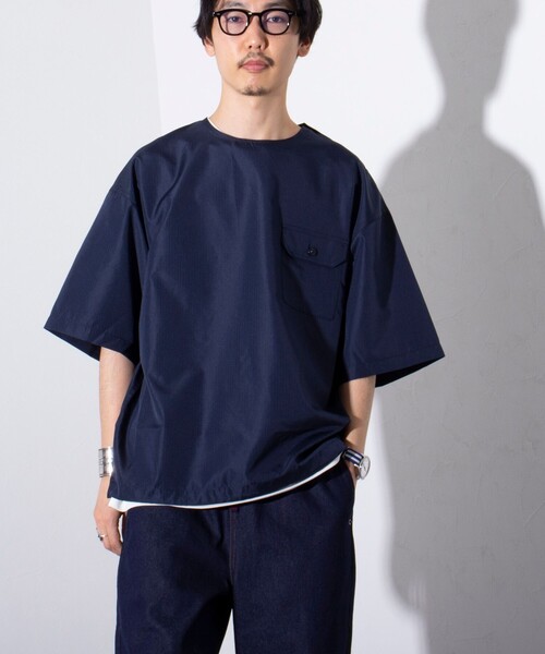 「TAION」 半袖シャツ M ブラウン メンズ_画像3