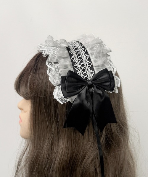 MAISON SELECT 9C38 3way 猫耳付き リボンヘッドドレス : ZOZOTOWN