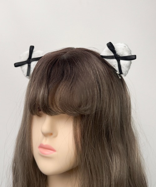 MAISON SELECT 9C38 3way 猫耳付き リボンヘッドドレス : ZOZOTOWN