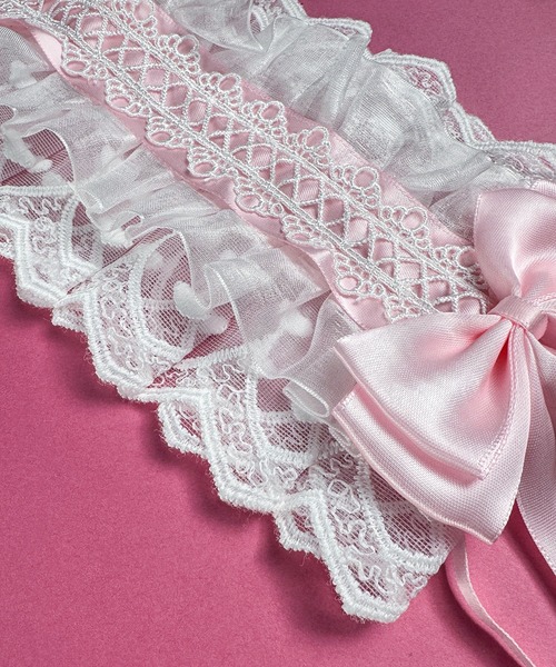 MAISON SELECT 9C38 3way ネコミミ付き ハートレース リボンヘッド