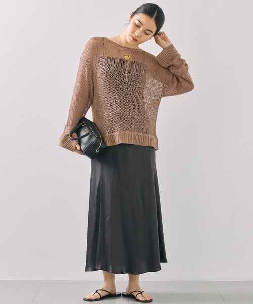 「BABYLONE」 長袖ニット フリー ブラウン レディース_画像6