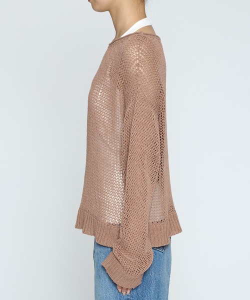 「BABYLONE」 長袖ニット フリー ブラウン レディース_画像9