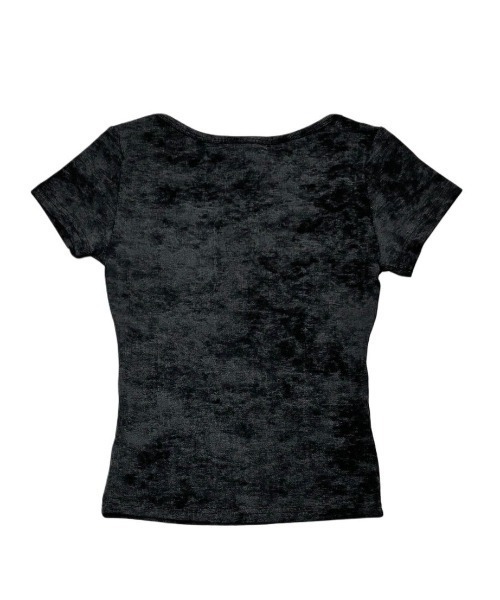 「XU」 半袖Tシャツ ONE SIZE ホワイト×グレー レディース_画像6