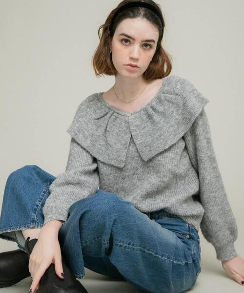 URBAN RESEARCH Sonny Label ニット セーター 「WEB限定」フリルカラー