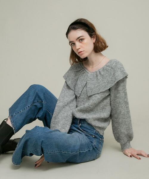 URBAN RESEARCH Sonny Label ニット セーター 「WEB限定」フリルカラー