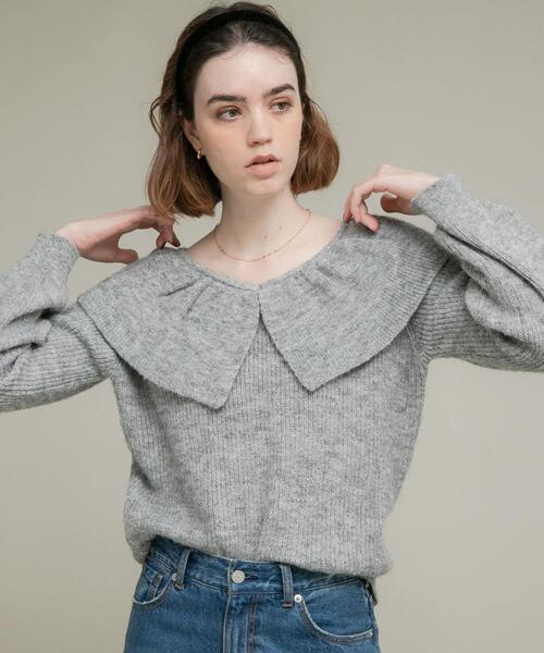 URBAN RESEARCH Sonny Label ニット セーター 「WEB限定」フリルカラー