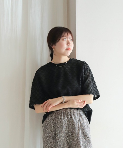 「NOMBRE IMPAIR」 半袖カットソー FREE ホワイト レディース_画像6