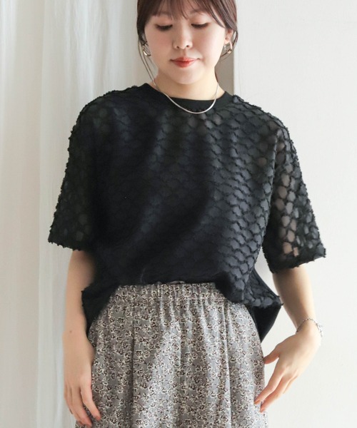 「NOMBRE IMPAIR」 半袖カットソー FREE ホワイト レディース_画像7