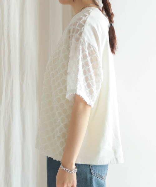 「NOMBRE IMPAIR」 半袖カットソー FREE ホワイト レディース_画像9