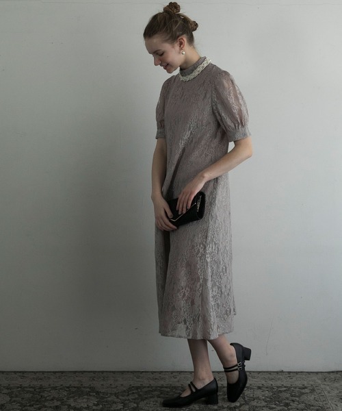 「BONLECILL noir」 半袖ワンピース FREE ブラック レディース_画像3