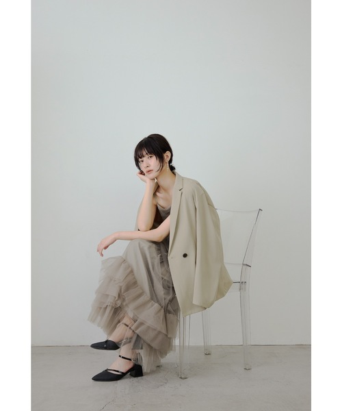 niana ANDRESD ジャケットセットチュールキャミドレス 黒 ブラック niana（ニアナ） ドレス ジャケットセットチュールキャミドレス 2点