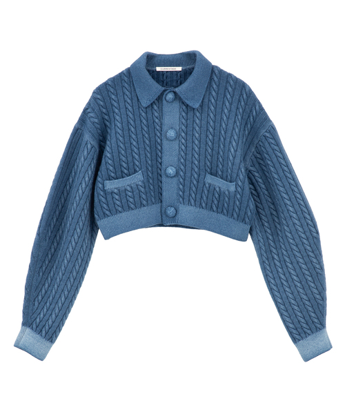 CURRENTAGE カーディガン 「CURRENTAGE/カレンテージ」Cable short