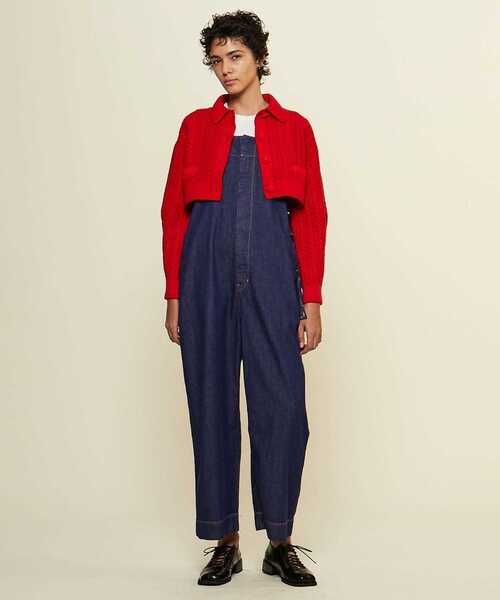 CURRENTAGE カーディガン 「CURRENTAGE/カレンテージ」Cable short