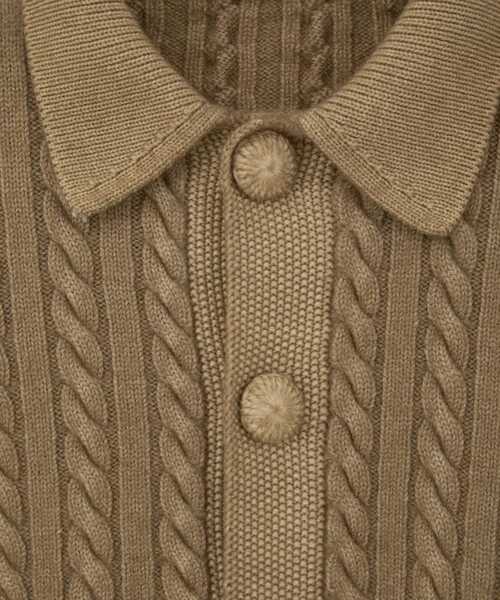 CURRENTAGE カーディガン 「CURRENTAGE/カレンテージ」Cable short