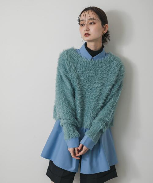 SENSE OF PLACE by URBAN RESEARCH ニット セーター ミックスシャギー