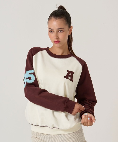 JUN出品 TINA：JOJUN（ティーナジョジュン） トレーナー スウェット バイカラー