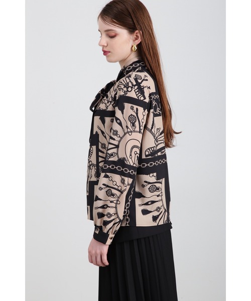 DRAWER◇23SS/RESORT2/コットンシルクフリルカフカフブラウ/38