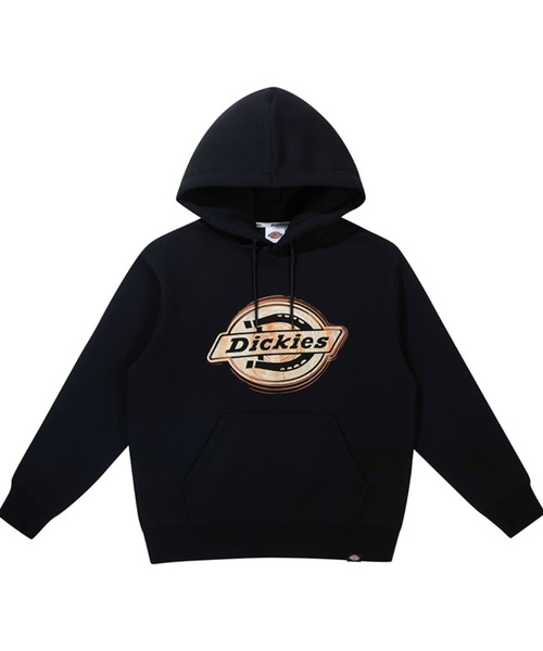 XL the bonez フーディ　パーカー　袖プリ　ブラック Dickies（ディッキーズ） パーカー フリース プリントグラフィック