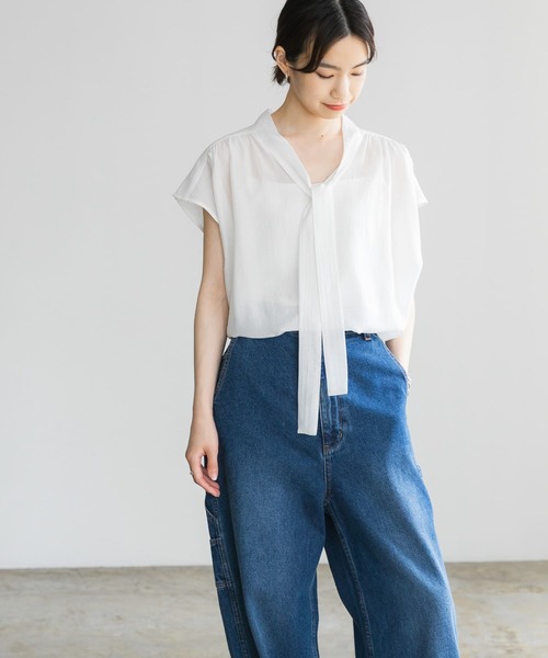 「URBAN RESEARCH」 半袖ブラウス FREE オフホワイト レディース