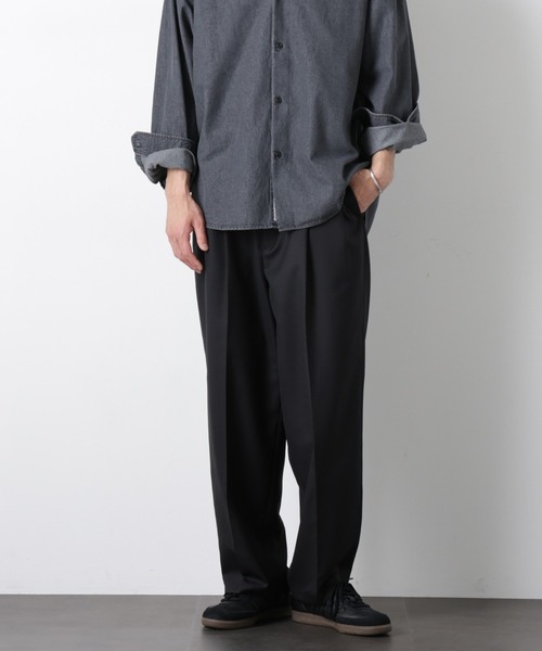 NANO universe（ナノ・ユニバース） スラックス 「大人のワイドパンツ