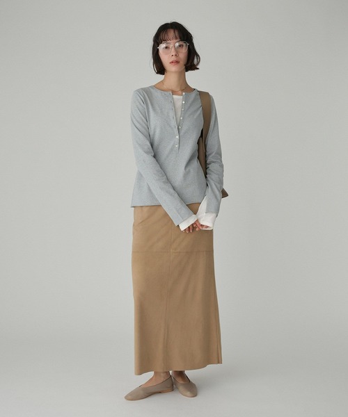 バビロン BABYLONE（バビロン） tシャツ デニム天竺ヘンリーネックプルオーバー