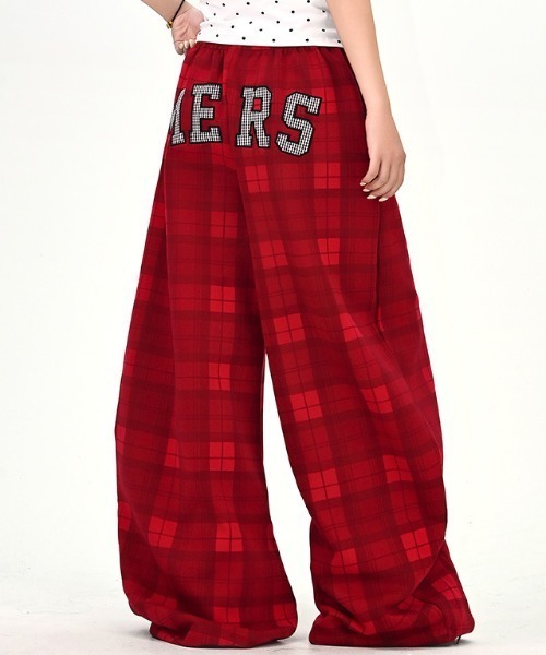 パンツ Red check wide pants レディース : ZOZOTOWN Yahoo!店 - 通販